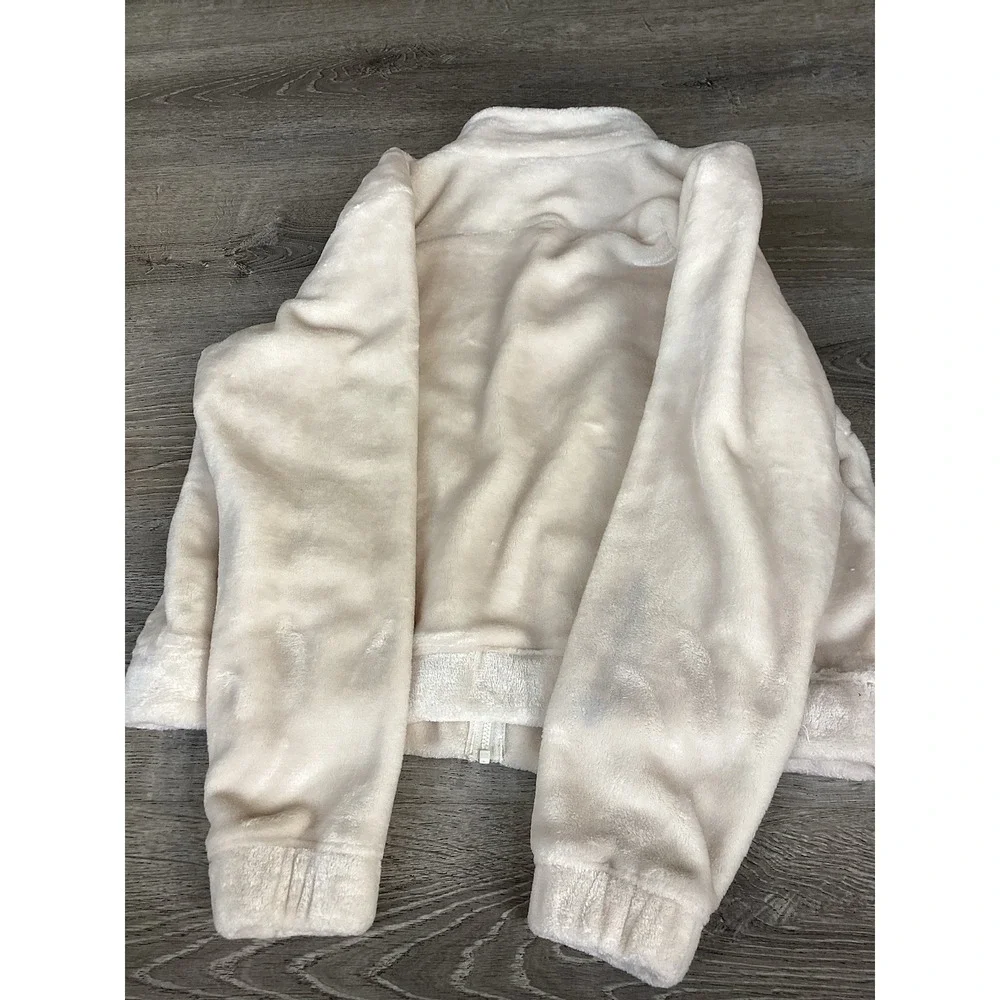 Columbia Womens Fleece Size XL Jacket Plush Very Soft Full Zip Cream Coat